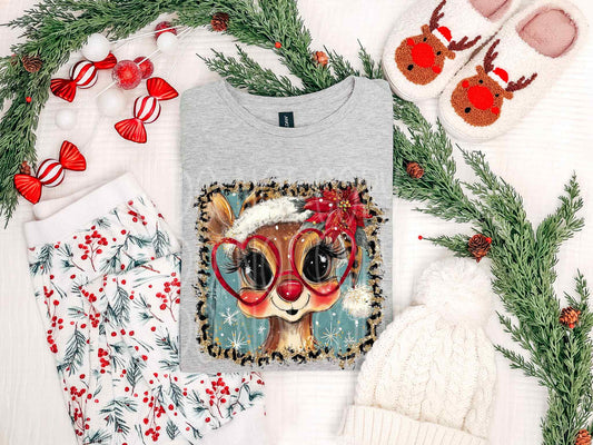 Leopard Reindeer Tee