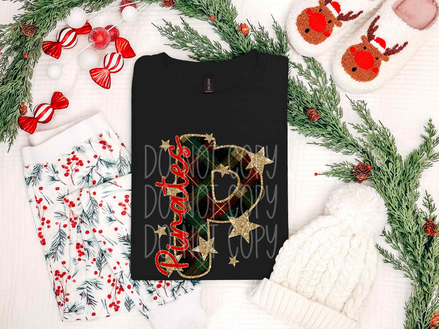 Pirates Plaid Christmas Tee