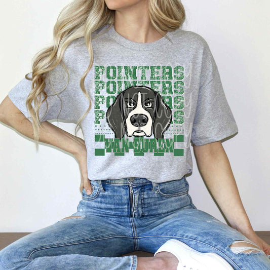 VanBuren Pointers Stacked Checkered Tee