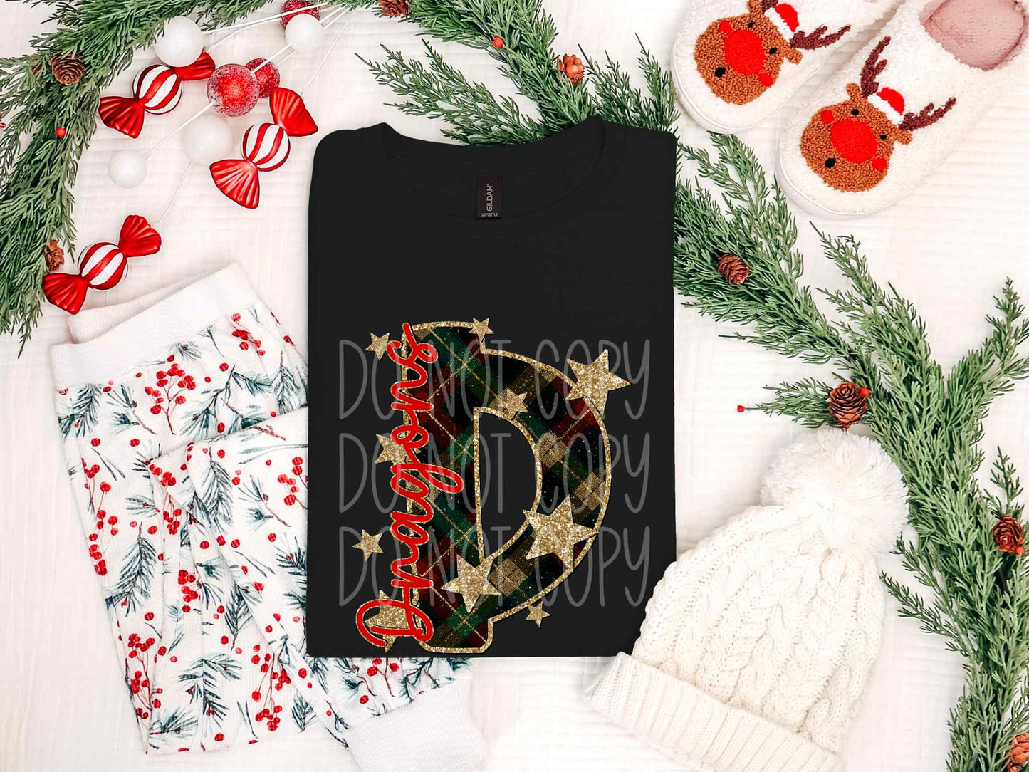 Dragons Plaid Christmas Tee