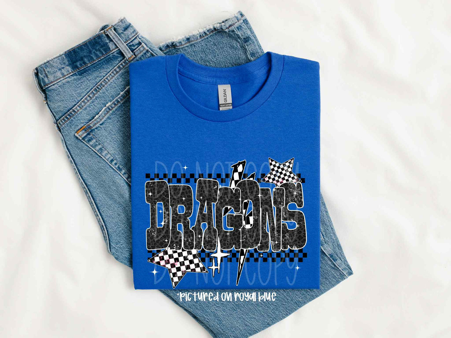 Dragons Checkered Star Tee