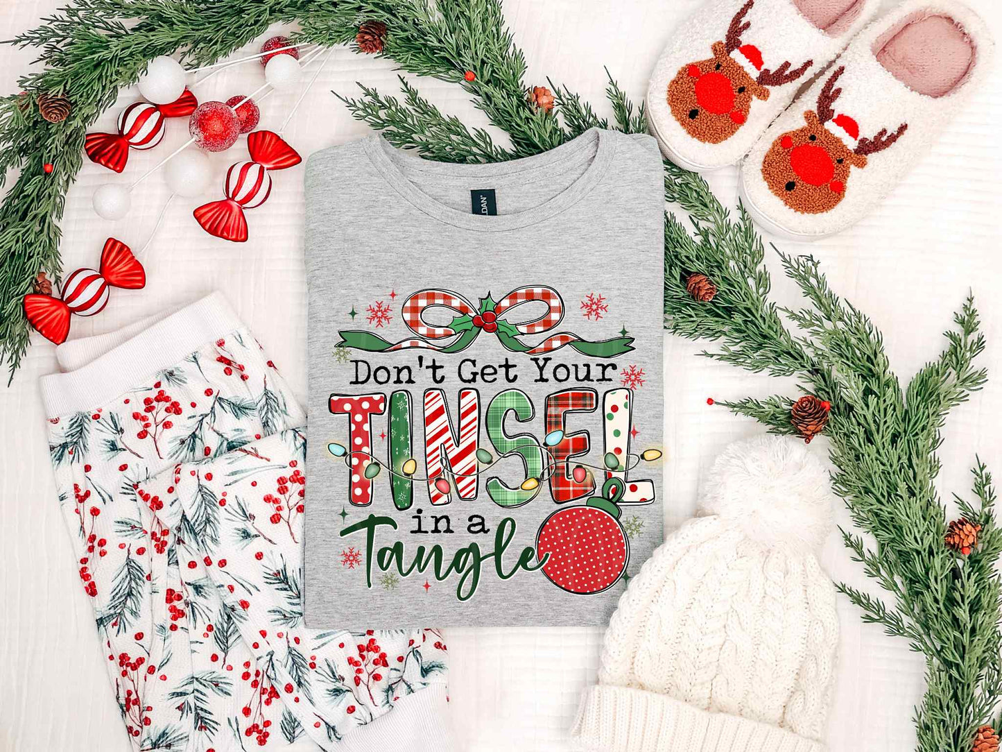 Don't Get Your Tinsel In A Tangle Tee