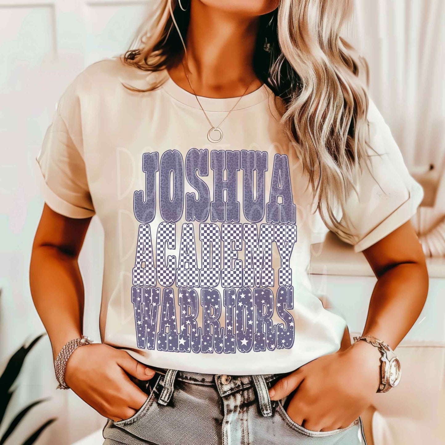Joshua Academy Warriors Stacked Tee
