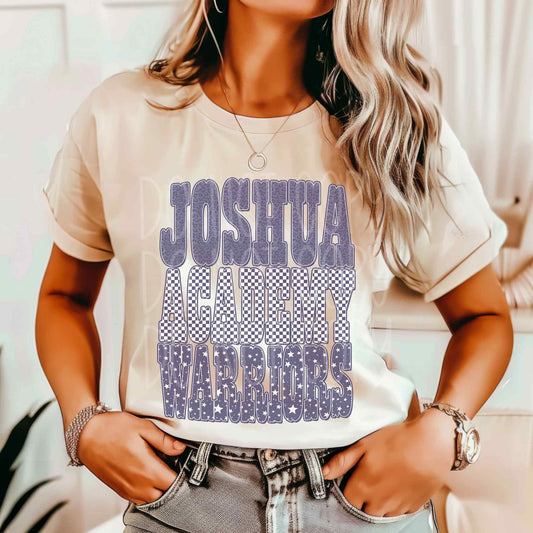 Joshua Academy Warriors Stacked Tee