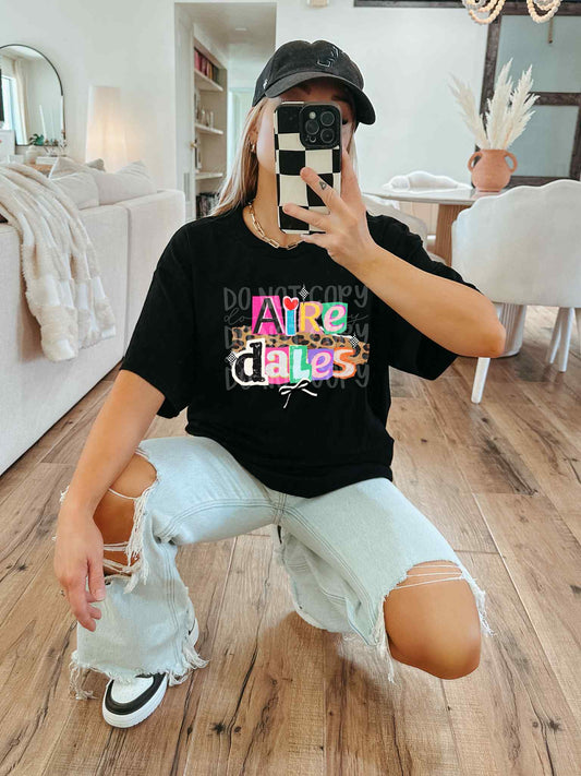 Airedales Ransom Letters Tee