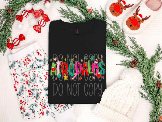 Airedales Christmas Tee