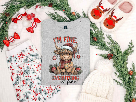 I'm Fine Everything Is Fine Tee