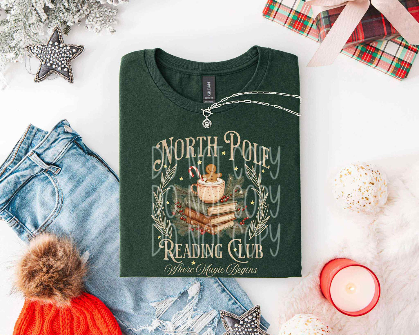 North Pole Reading Club Tee
