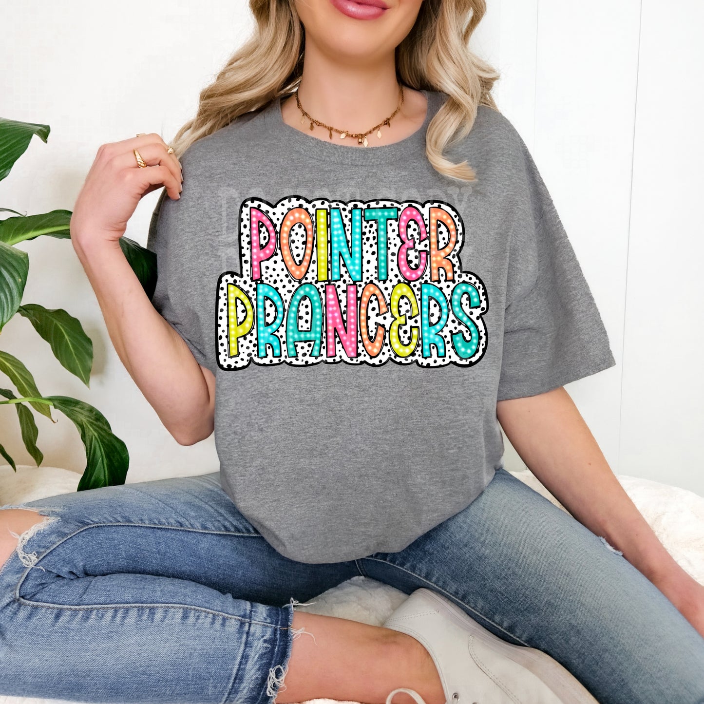 Pointer Prancers Bright Doodle Tee