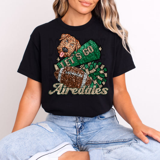 Airedale Football Sequins Tee