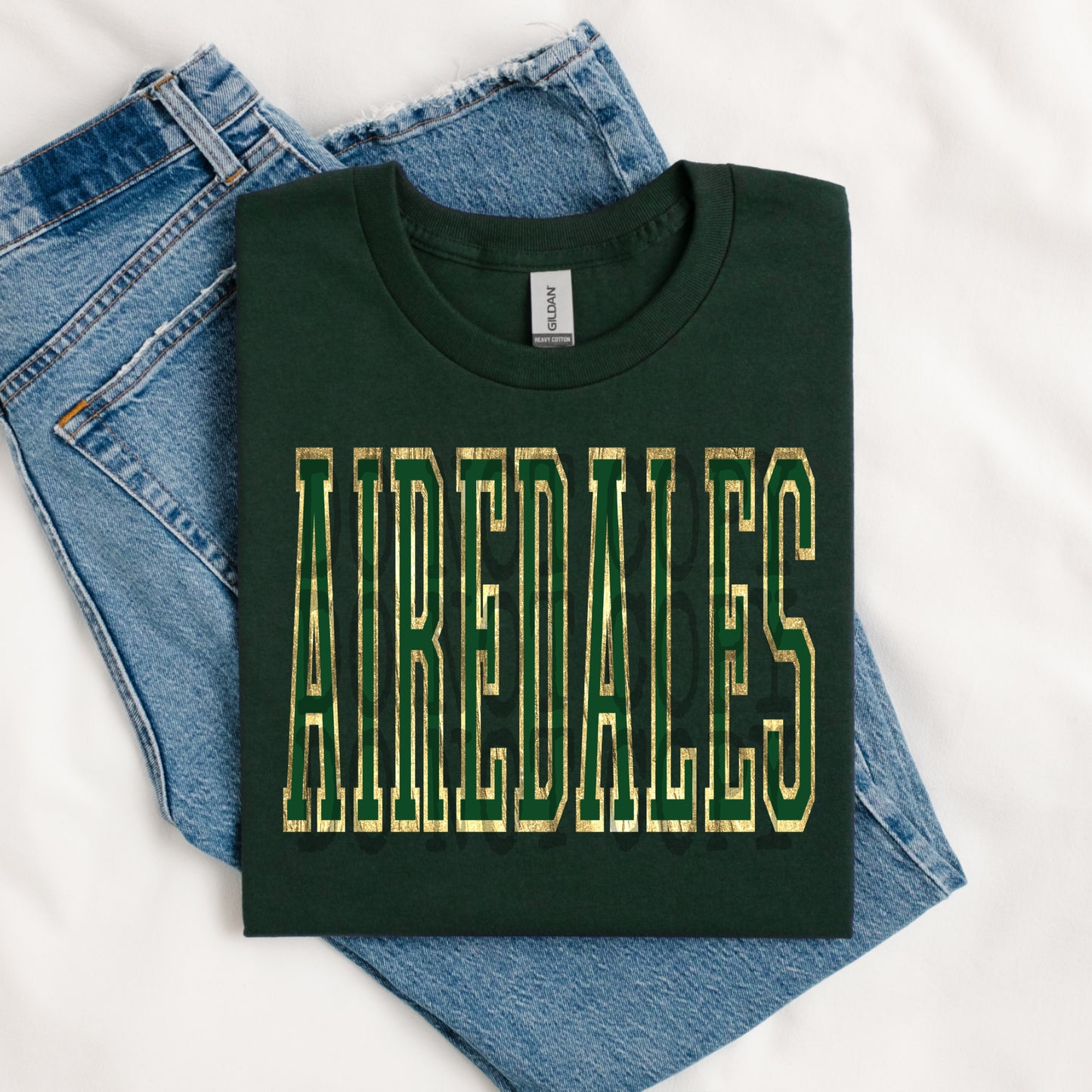 Airedales Gold Outline Tee