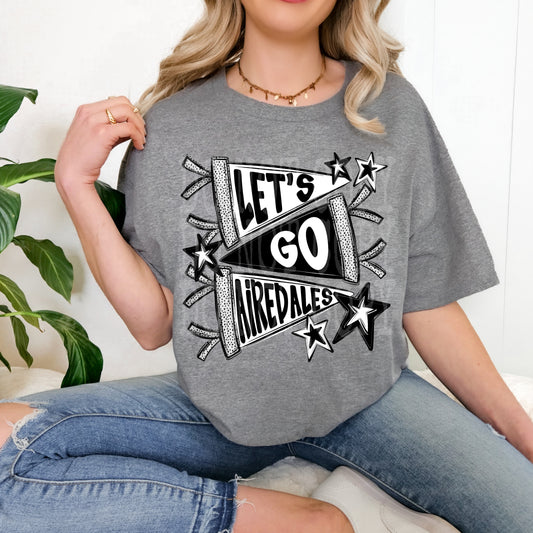 Let's Go Airedales BW Tee
