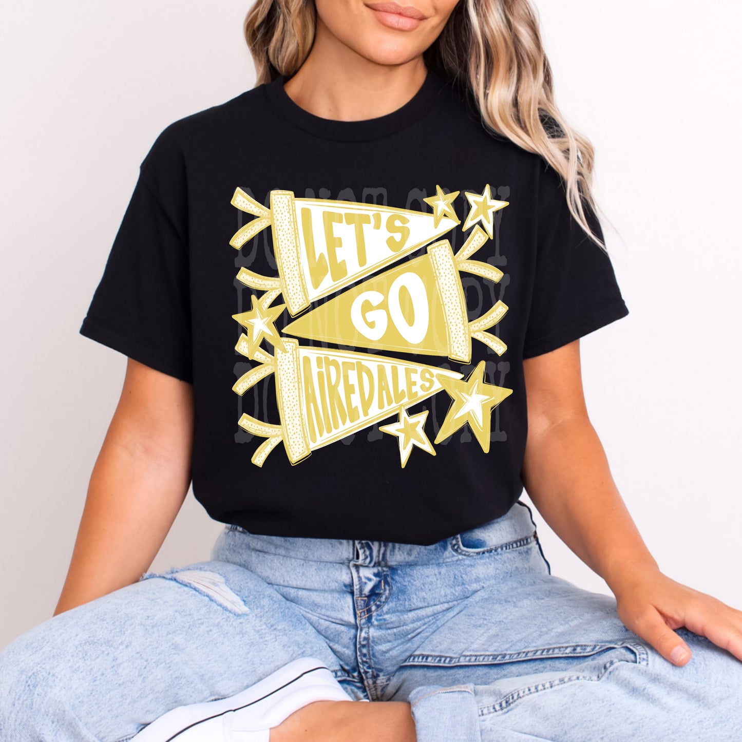 Let's Go Airedales Gold Tee