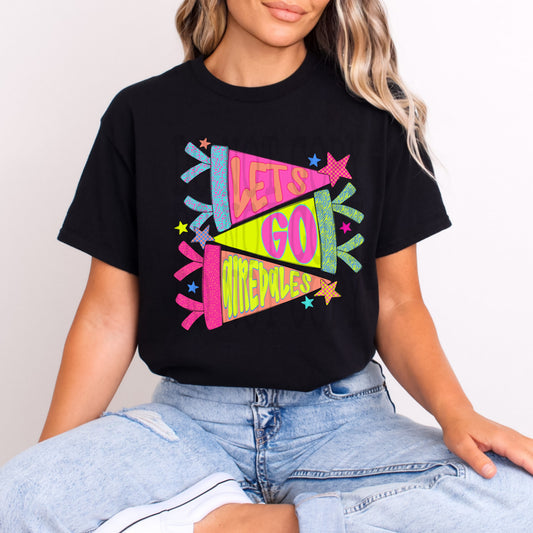 Let's Go Airedales Neon Tee