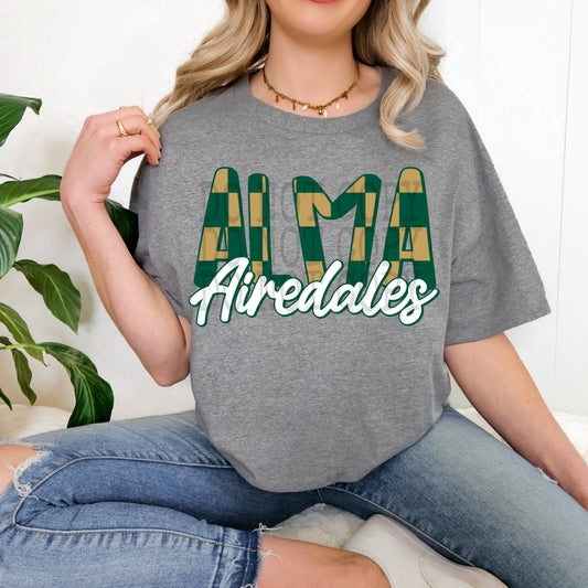 Alma Airedales Checkered Tee