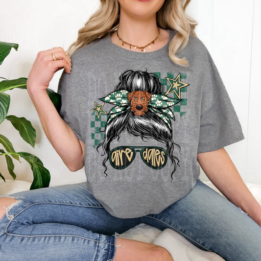 Airedales Messy Bun Tee