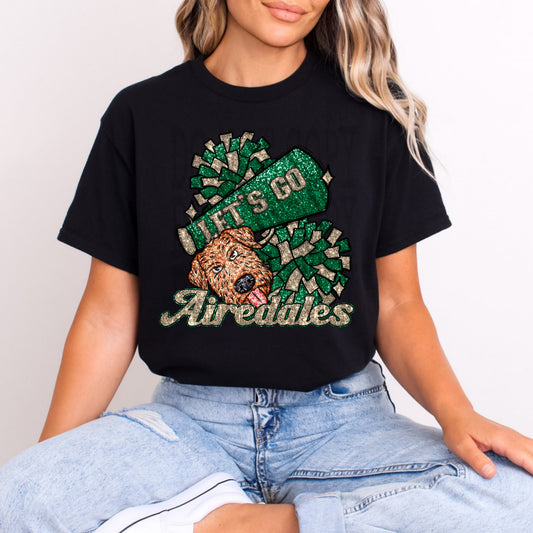 Cheer Airedales Sparkle Tee