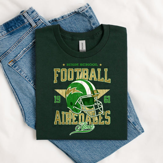 Gold Star Football Alma Airedales Tee