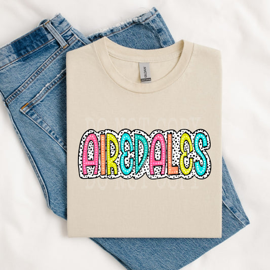 Dottie Outline Airedales Preppy Tee