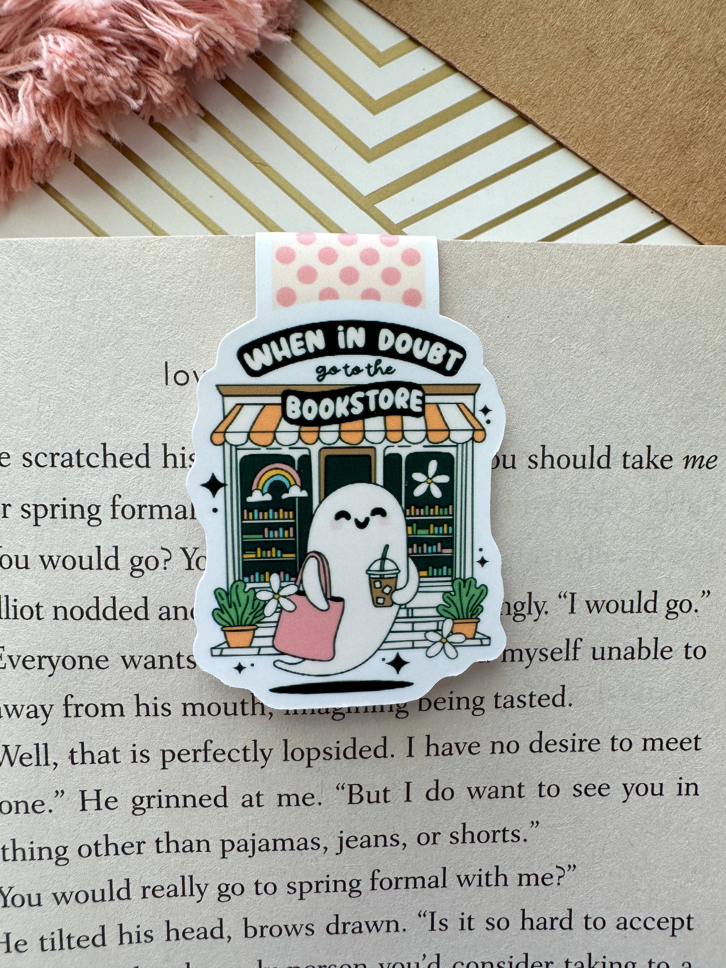 When in Doubt Go to the Bookstore Cute Magnetic Bookmark