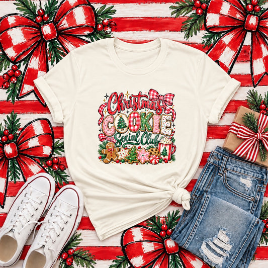 Christmas Cookie Social Club Graphic Tee product mockup