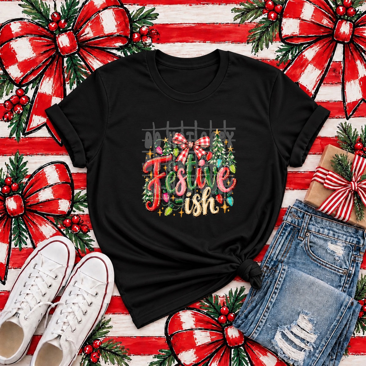 Festive-ish Graphic Tee mockup