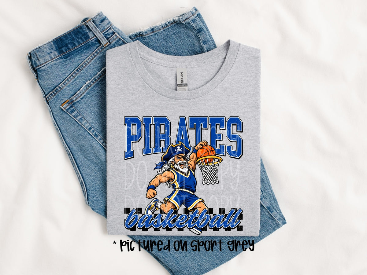 Cedarville Pirates basketball mascot dunk tee mockup