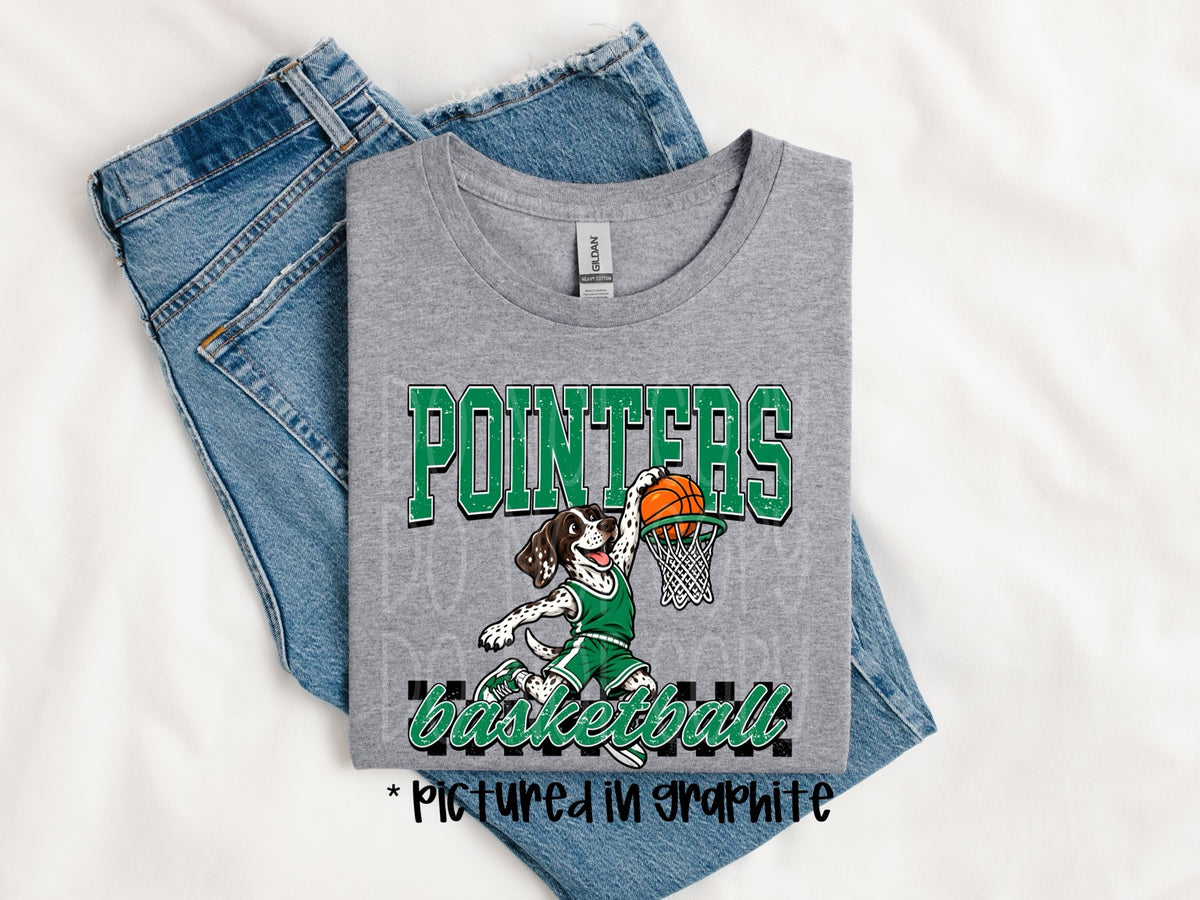 Van Buren Pointers basketball mascot dunk tee mockup
