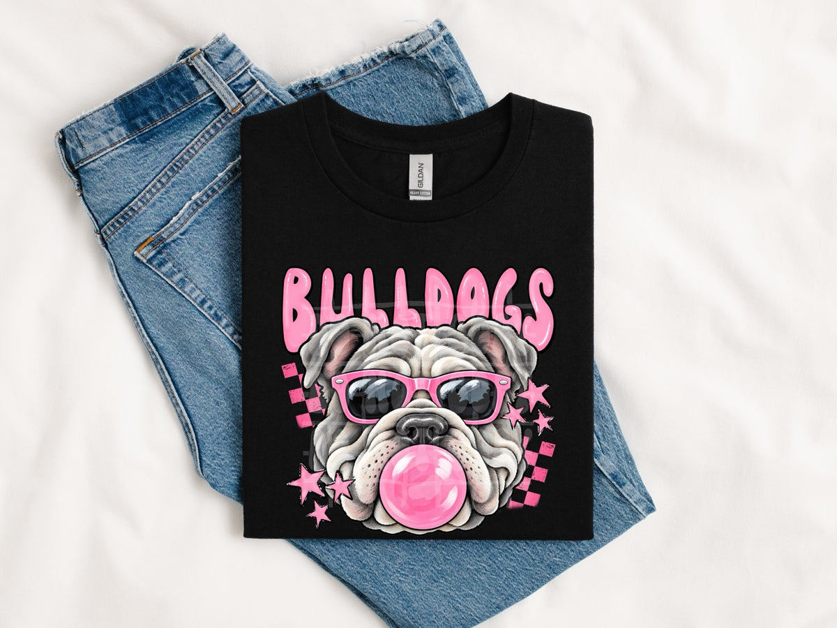 Greenwood Bulldogs Pink Shades Bubblegum Graphic Tee mockup