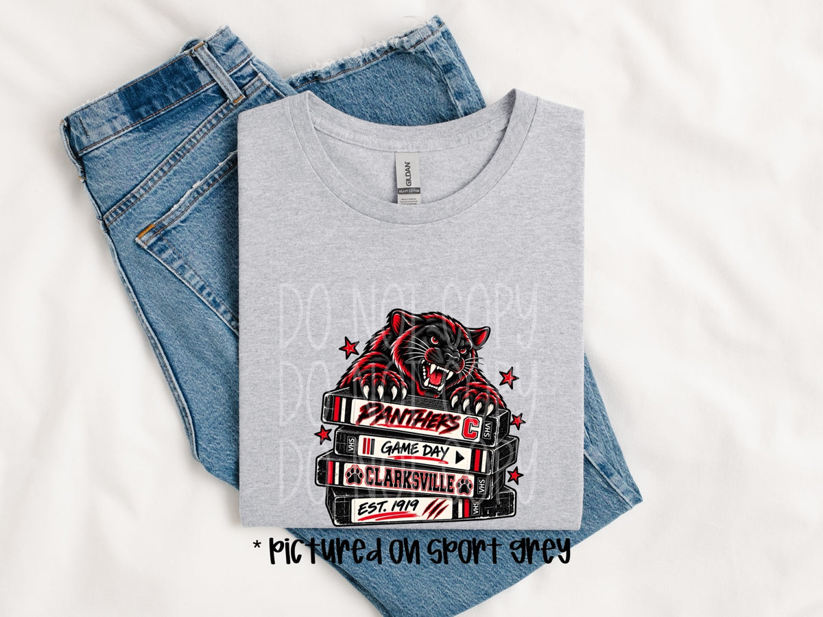 Clarksville Panthers VHS Game Day spirit wear mockup