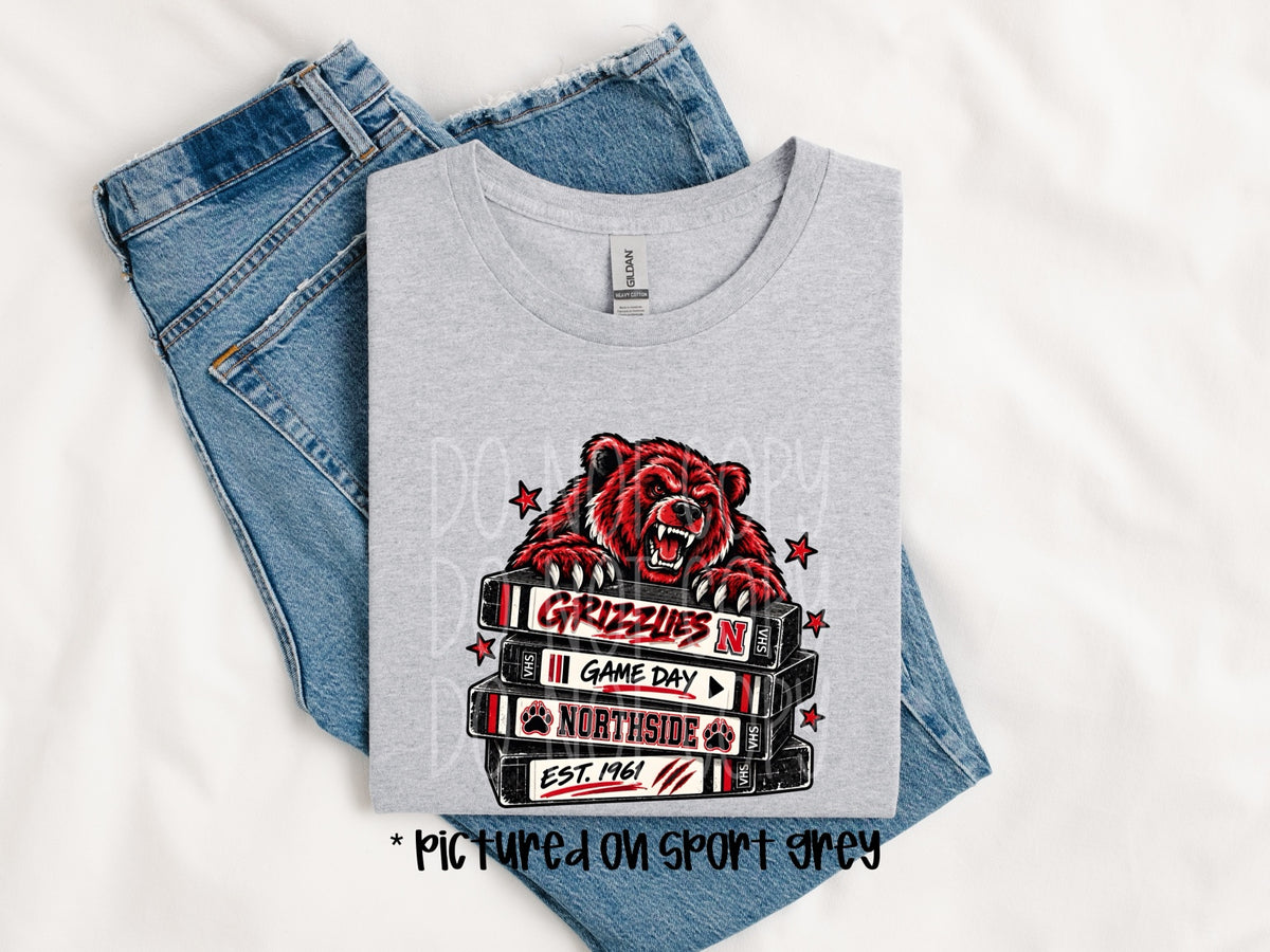 Northside Grizzlies VHS Game Day spirit wear mockup