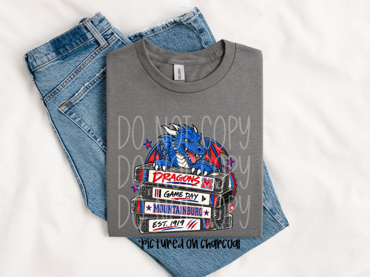 Mountainburg Dragons VHS Game Day spirit wear mockup