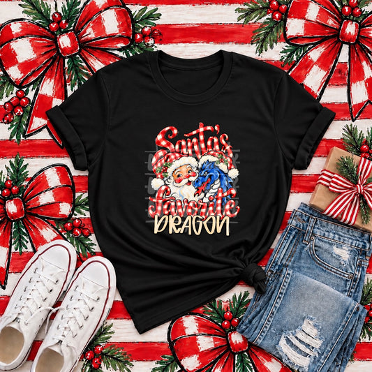 Santa's Favorite Dragons T-shirt mockup